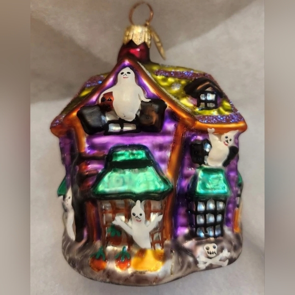 Christopher Radko Howl Manor Haunted House Gem Glass Ornament - Picture 1 of 2